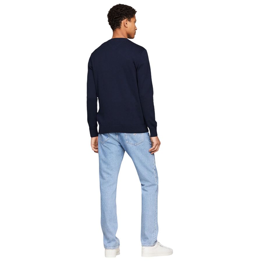 Pullover Essential slim fit con bandierina da uomo Tommy Jeans | DM0DM18895C1G